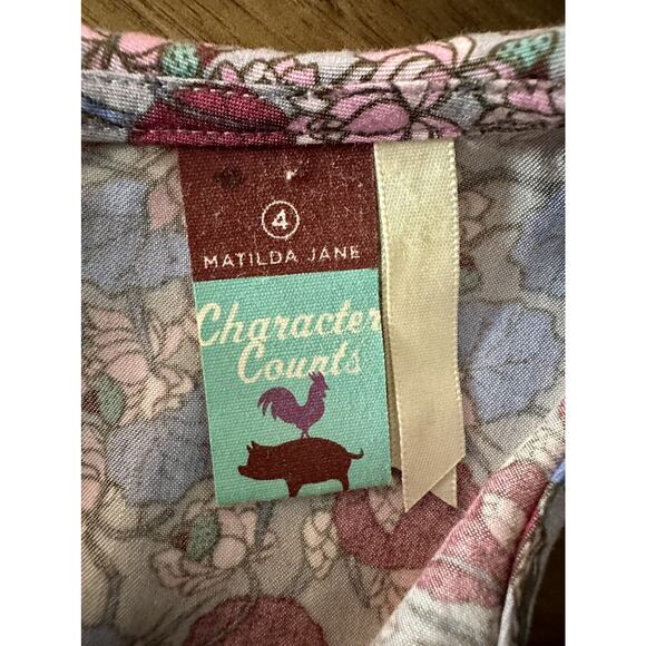 Matilda Jane Vintage Heart Soul Pride Darling Floral Sleeveless Purple Red Top 4 - Picture 4 of 4